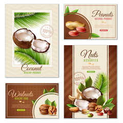 Canvas Print - Nuts Poster Banner Set