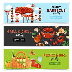 Sticker - Family BBQ Party Banners