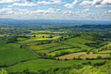 Fototapeta Natura - Overlook of the Vale of York from Sutton Bank in the Hambleton Hills near Thirsk, North Yorkshire, England