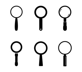 Sticker - Set of magnifying glass icons