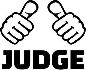 Sticker - Judge with thumbs