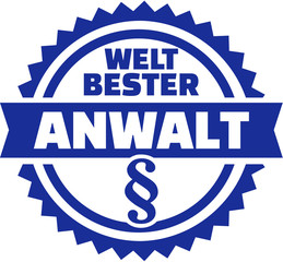 Sticker - World's best lawyer german