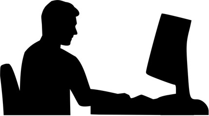 Programmer silhouette