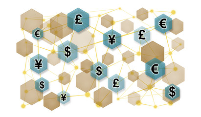 Sticker - Concept of currency network