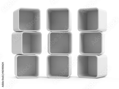 3d-rendering-empty-white-rounded-showcase-isolated-on-white-background
