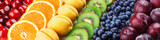 Fototapeta Tęcza - Colorful fruits rows