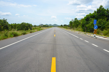 landscape of empty asphalt road