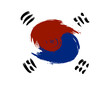 Grunge South Korea flag. Republic of Korea. Vector illustration