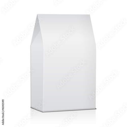 Download Blank Paper Food Bag Package Of Coffee Salt Sugar Pepper Spices Or Snacks Vector Mock Up Template For Product Pack Stock Vector Adobe Stock