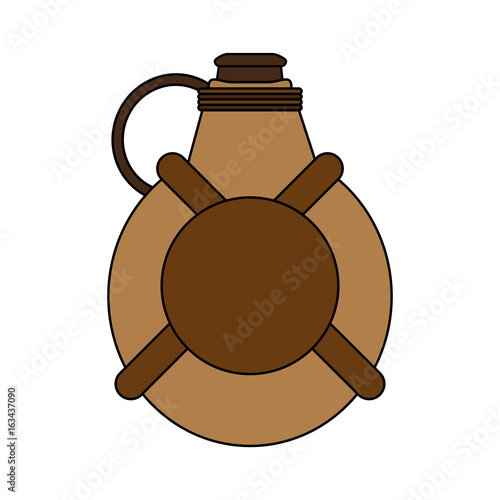 Vettoriale Stock Water canteen over white background vector