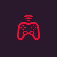 Poster - gamepad, wireless game controller icon