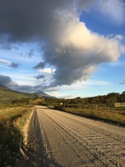 Canvas Print - Road views in Patagonia, in Torres del Paine National Park