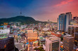 Seoul. Image of Seoul downtown during twilight blue hour.