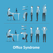 Office Syndrome. Vector