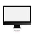 © Andriy Mertsalov - computer monitor black color with blank screen isolated on white background. stock vector illustration eps10