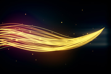 Wall Mural - abstract golden wave