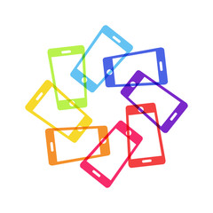 Wall Mural - Mobile Phone Technology Business Symbol Design