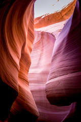 Canvas Print - Texture of sandstone stone. Antelope Canyon Walls, Arizona