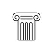© alekseyvanin - Antique pillar line icon, outline vector sign, linear style pictogram isolated on white. History study symbol, logo illustration. Editable stroke