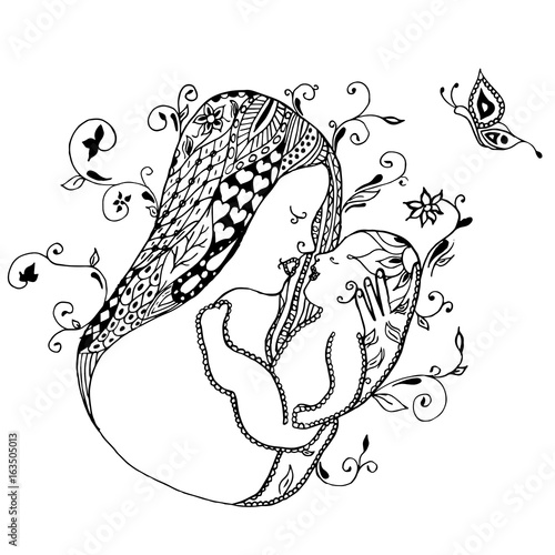 Mother Holding Baby Freehand Drawing Swirl Flowers Butterfly Vector Illustration Pencil Mother Day Buy This Stock Vector And Explore Similar Vectors At Adobe Stock Adobe Stock If you can get the outline right, all the rest of the drawing will just fall into place. mother holding baby freehand drawing