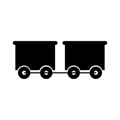 Sticker - train wagon toy isolated icon vector illustration design