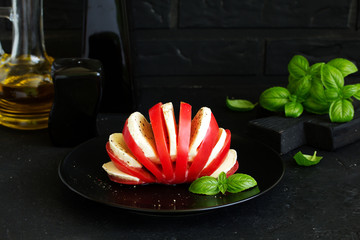 Sticker - Italian caprese salad with tomatoes and mozzarella.