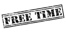 free time black stamp on white background