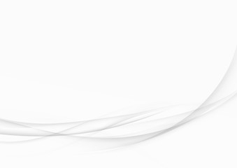 Wall Mural - minimalistic halftone greyscale lines layout. grey elegant speed swoosh satin waves over white backg