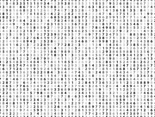 Vector Illustration of abstract big data numeric business background