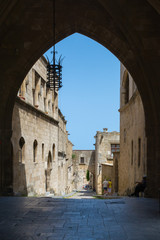 Wall Mural - View from Loggia St. John at Street of the Knights, Rhodes, Greece