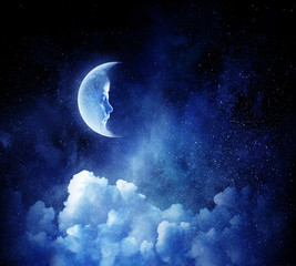 sweet night dream. mixed media