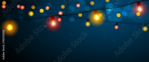 Cuadros en Lienzo Guirlandes lumineuses vectorielles 2
