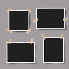 Wall Mural - realistic photo frames with adhesive tape