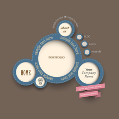 Wall Mural - web design bubbles vintage style