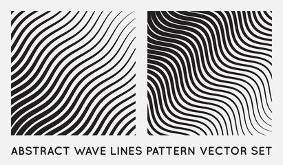 Wall Mural - set of wave oblique smooth lines pattern in vector