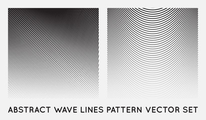 Wall Mural - set of wave oblique smooth lines pattern in vector