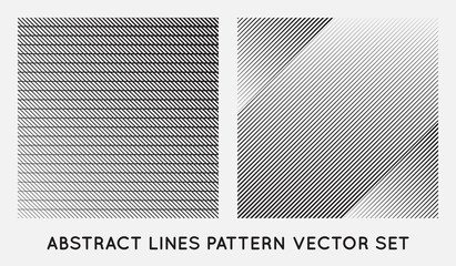 Wall Mural - set of diagonal oblique edgy lines pattern in vector