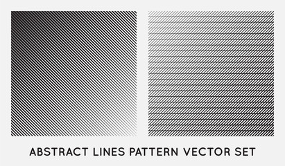 Wall Mural - set of diagonal oblique edgy lines pattern in vector