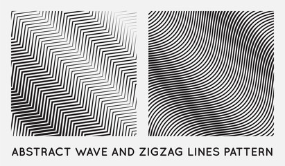 Wall Mural - set of wave oblique smooth lines pattern in vector