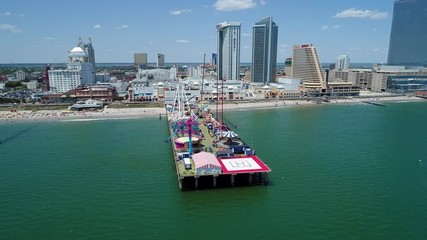 Wall Mural - Aerial video Steel Pier Atlantic City New Jersey