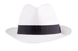 White straw hat. Isolated