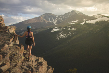 longs peak sunset