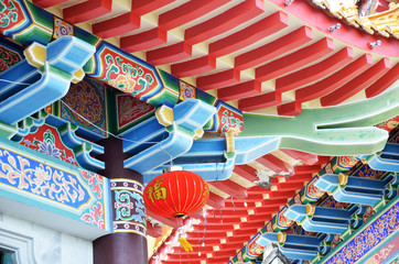 beautiful roof of chinese temple, kek lok si temple penang