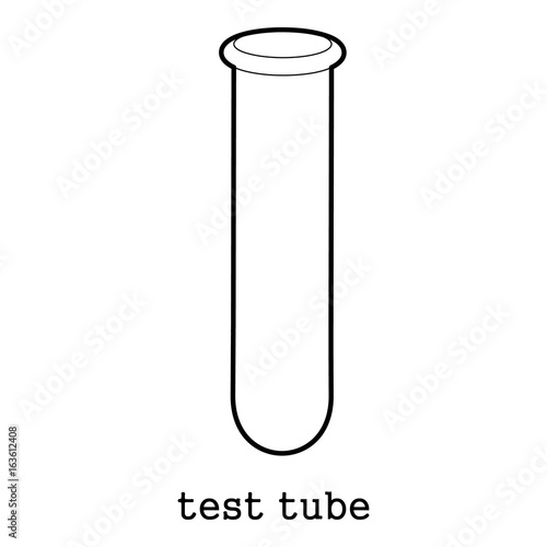 Test tube icon outline Stock Vector Adobe Stock