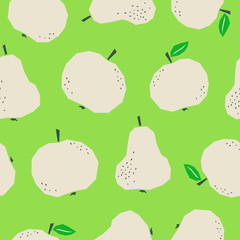 Aufkleber - seamless pattern with apples and pears