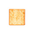 Fresh baked cream crackers isolated on white background (clipping path included)
