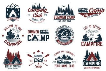 Wall Mural - Summer camp. Vector illustration. Concept for shirt or logo, print, stamp or tee.