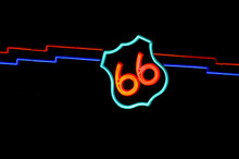 Route 66 Neon Sign In Albuquerque