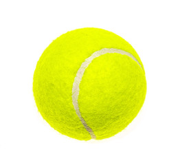 Tennis ball on white background