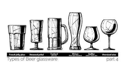 Wall Mural - illustration of Beer glassware